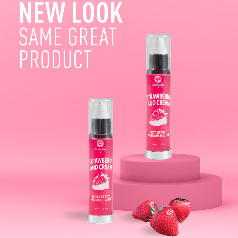 SECRETPLAY - LUBRIFIANT EFFET CHALEUR 2-1 FRAISE&CRÈME 50 ML