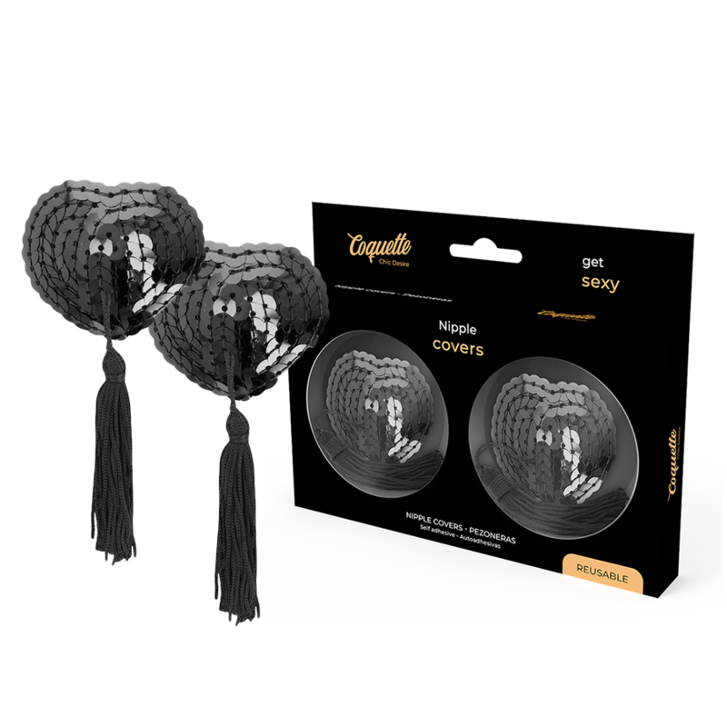 COQUETTE CHIC DESIRE - CACHE TÉTONS À PAILLETTES NOIRES