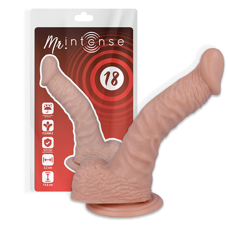 MR INTENSE - 18 PÉNIS RÉALISTES 19,8 CM -OU- 3,2 CM