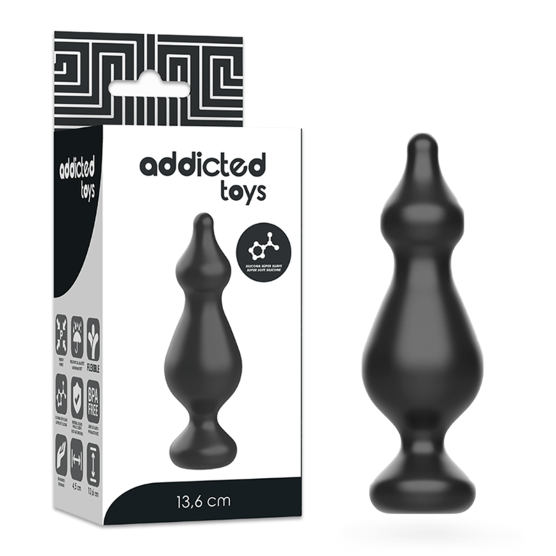 ADDICTED TOYS - PLUG SEXUEL ANAL 13,6 CM NOIR
