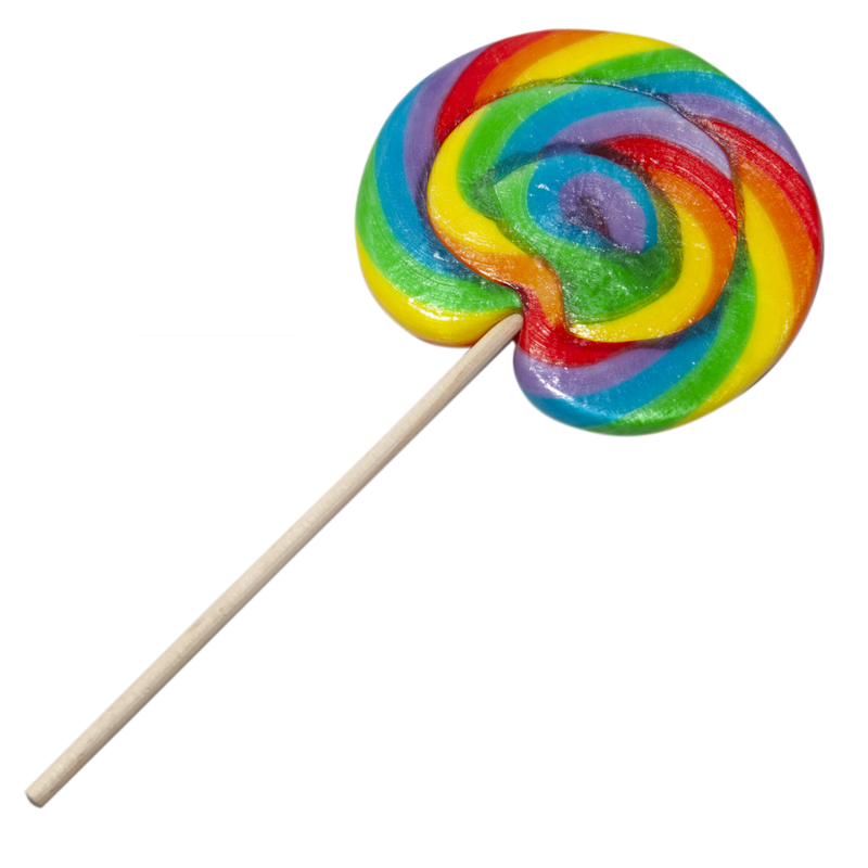 PRIDE - LARGE ROUND LOLLIPOP WITH THE LIKE, LIKE AND TASTE FLAG /es/pt/en/fr/it/