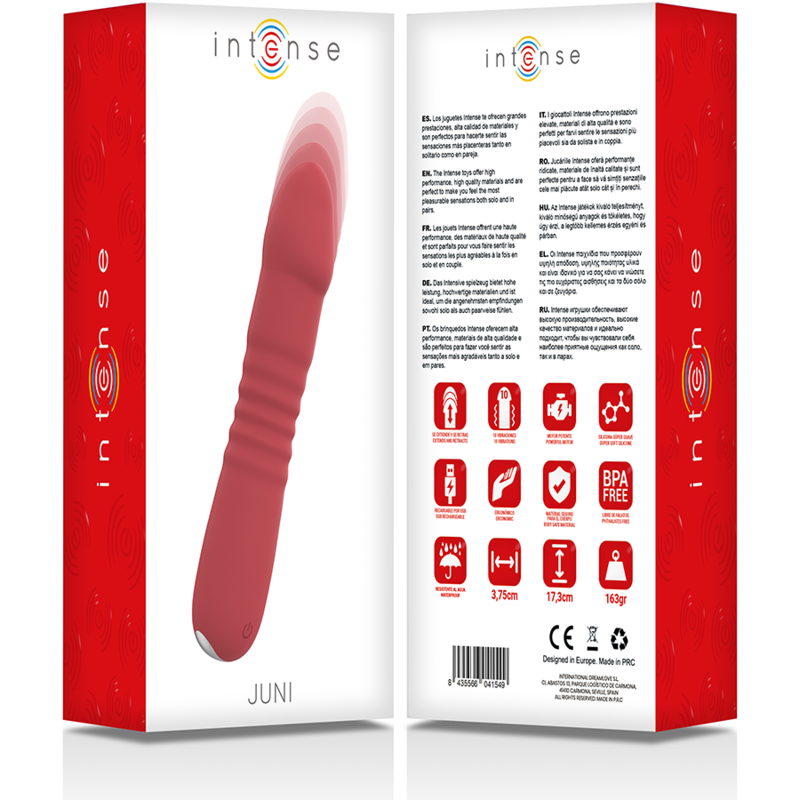 INTENSE - JUIN UP & DOWN 10 VIBRATIONS ROUGE