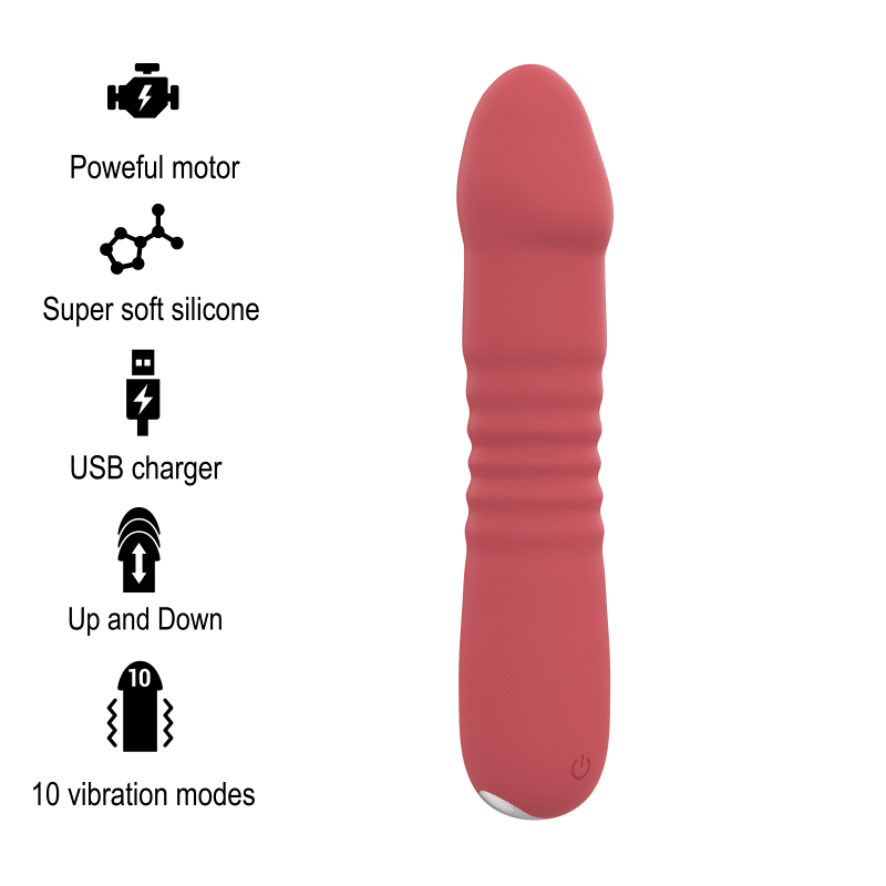 INTENSE - JUIN UP & DOWN 10 VIBRATIONS ROUGE