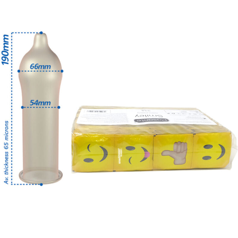 PASANTE - SAC DE PRÉSERVATIFS SMILEY 144 UNITÉS