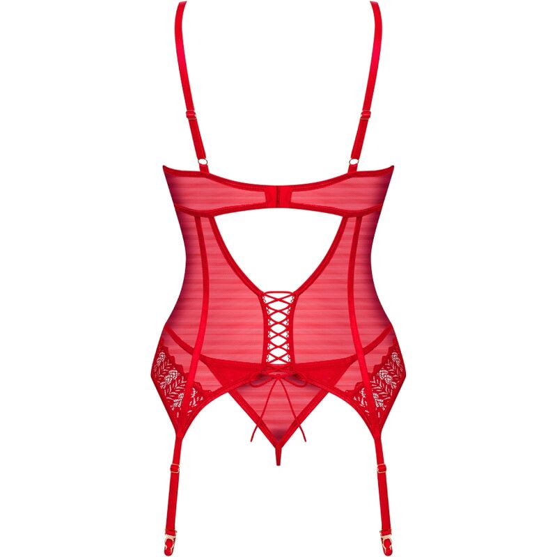 OBSESSIVE - INGRIDIA CORSET & TANGA RED XS/S