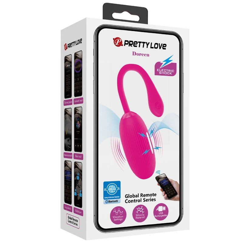 PRETTY LOVE - DOREEN MAGENTA RECHARGEABLE VIBRATING EGG