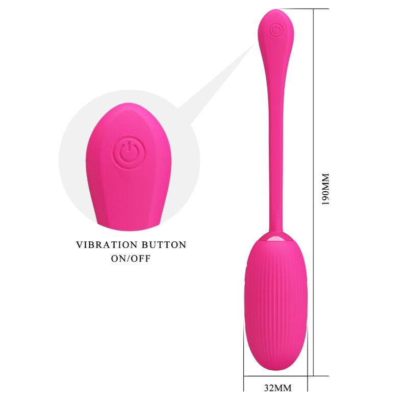 PRETTY LOVE - DOREEN MAGENTA RECHARGEABLE VIBRATING EGG