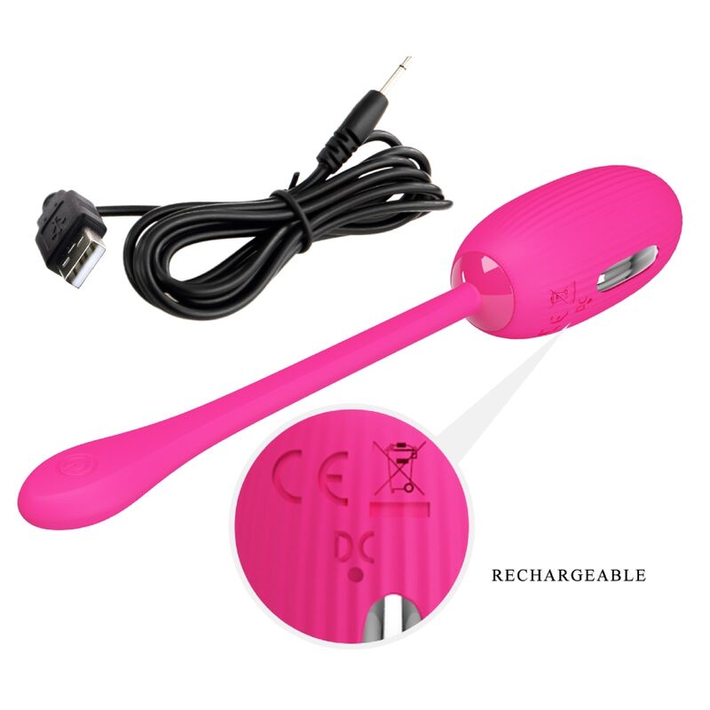 PRETTY LOVE - DOREEN MAGENTA RECHARGEABLE VIBRATING EGG