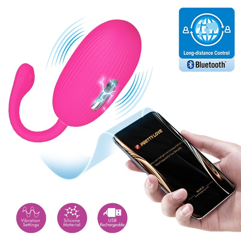 PRETTY LOVE - DOREEN MAGENTA RECHARGEABLE VIBRATING EGG