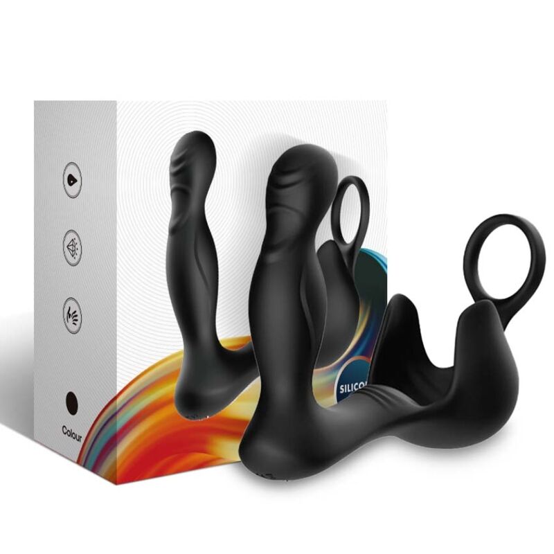 ARMONY - SURROUND ANAL VIBRATOR & TESTICLE STIMULATOR & REMOTE CONTROL RING BLACK