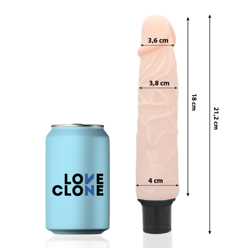 LOVECLONE - VIBRATEUR AUTOLUBRIFIANT FINN 21,2 CM -OU- 3,8 CM