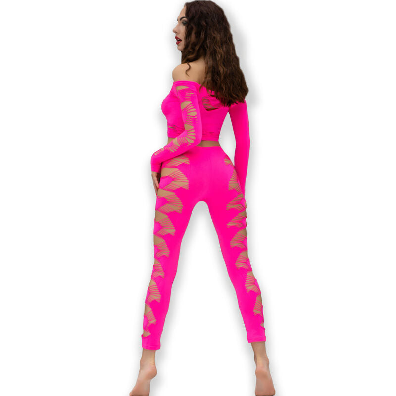 CHILIROSE - CR 4632 HAUT ET PANTALON FUCHSIA S/L