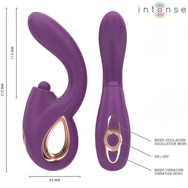 INTENSE - LALI MULTIFUNCTION G-SPOT VIBRATOR STIMULATION & THRUST & VIBRATION PURPLE