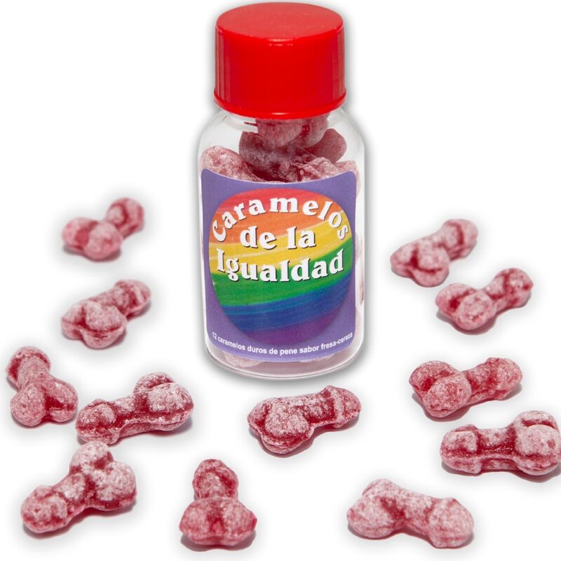 Spicy Devil - 12 Strawberry/Cherrry Penis Shaped Equality Candies