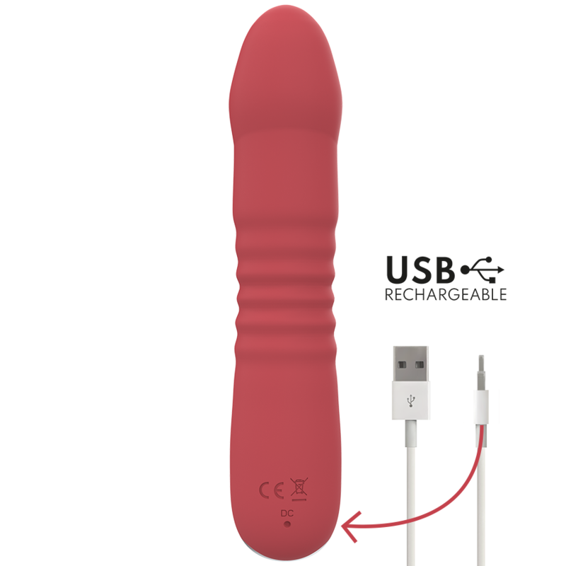 INTENSE - JUIN UP & DOWN 10 VIBRATIONS ROUGE