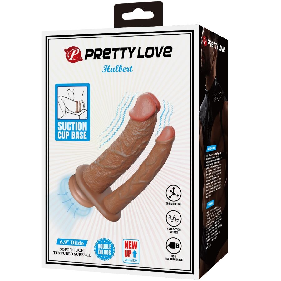 PRETTY LOVE - HULBERT REALISTIC DILDO WITH VIBRATION MULATTO