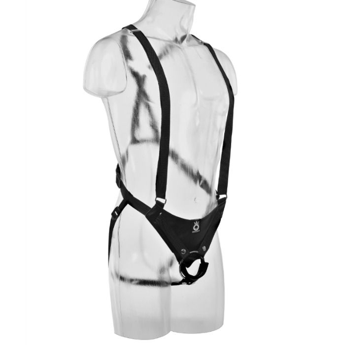 KING COCK - STRAP-ON AVEC GODE CREUX DE 30,5 CM ET SANGLES COULEUR CHAIR