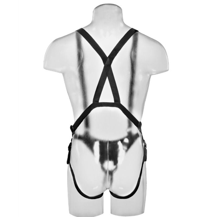 KING COCK - STRAP-ON AVEC GODE CREUX DE 30,5 CM ET SANGLES COULEUR CHAIR