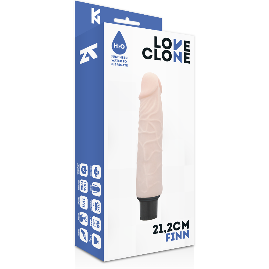 LOVECLONE - VIBRATEUR AUTOLUBRIFIANT FINN 21,2 CM -OU- 3,8 CM