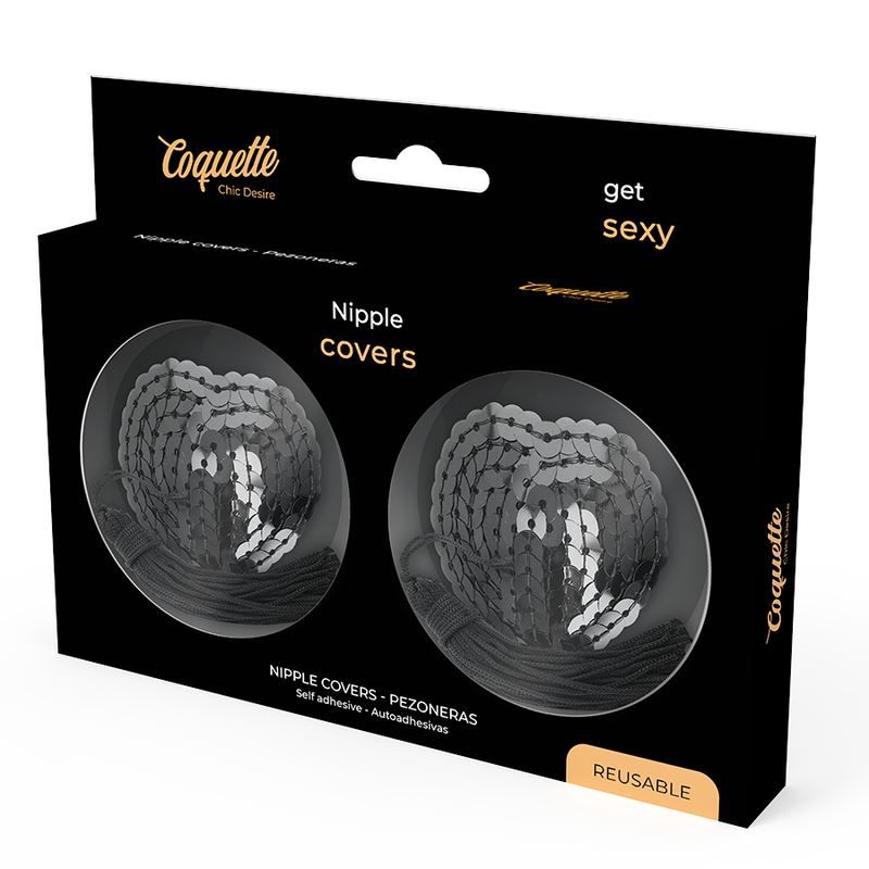 COQUETTE CHIC DESIRE - CACHE TÉTONS À PAILLETTES NOIRES