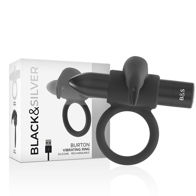 BLACK&SILVER - BURTON RING 10 MODES DE VIBRATIONS NOIR