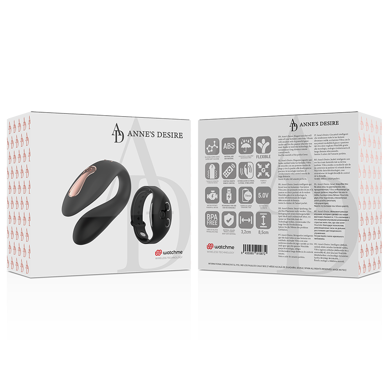 ANNE'S DESIRE - DUAL PLEASURE TECHNOLOGY WATCHME BLACK