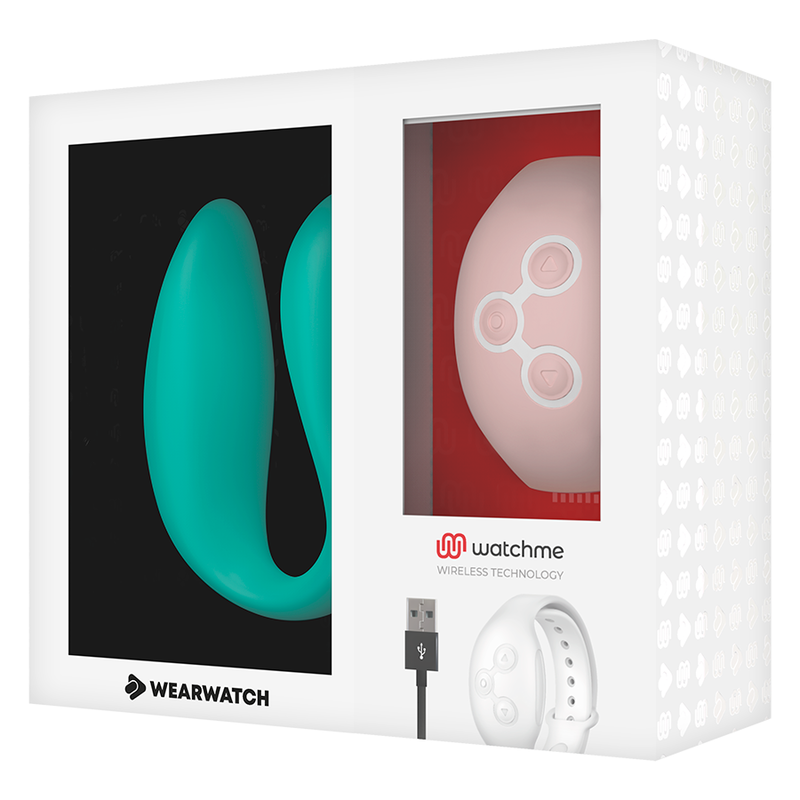 WEARWATCH - WATCHME VIBRATEUR À DOUBLE TECHNOLOGIE AIGUE-MARINE / ROSE