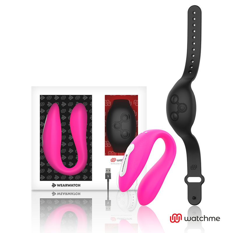 WEARWATCH - Montre vibromasseur double technologie WATCHME FUCHSIA/JET BLACK