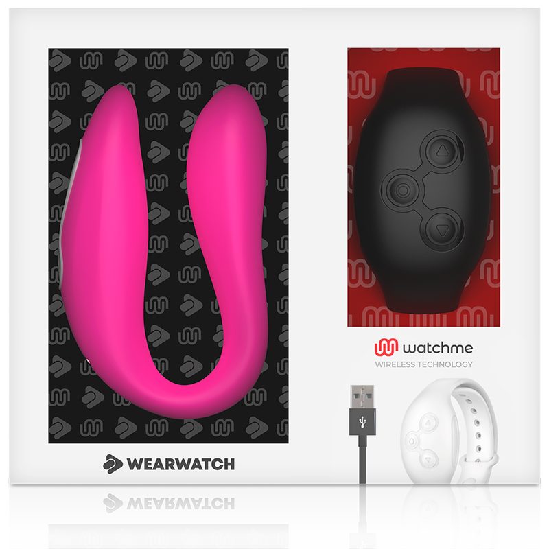 WEARWATCH - Montre vibromasseur double technologie WATCHME FUCHSIA/JET BLACK