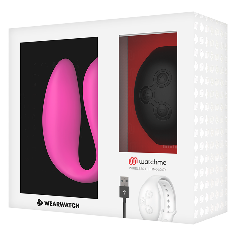 WEARWATCH - Montre vibromasseur double technologie WATCHME FUCHSIA/JET BLACK