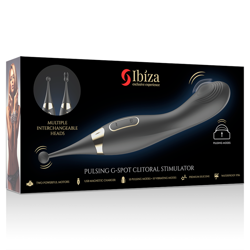 IBIZA - STIMULATEUR DE CLITORIS INTERCHANGEABLE ET VIBRATEUR À PULSATION DU POINT G