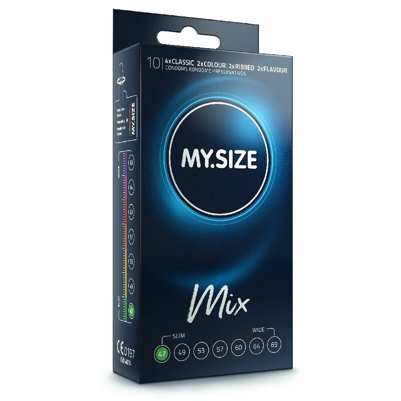 MA TAILLE - MIX PRÉSERVATIFS 47 MM 10 UNITÉS