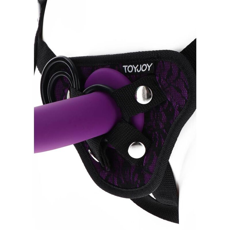 GET REAL - HARNAIS À DENTELLE À STRAP-ON VIOLET