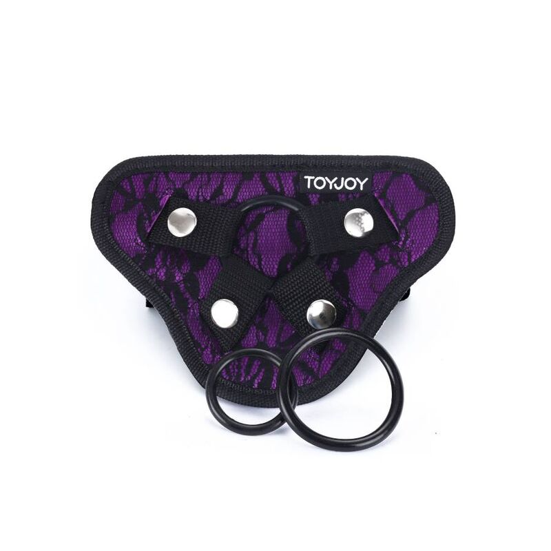GET REAL - HARNAIS À DENTELLE À STRAP-ON VIOLET