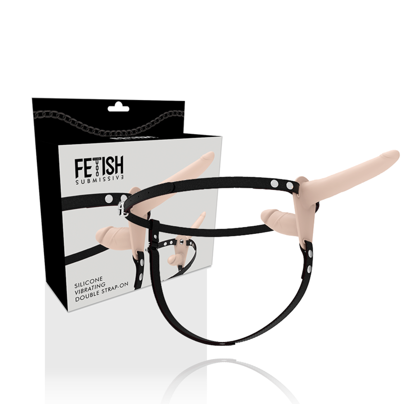 HARNAIS SOUMIS FÉTICHISME - VIBRATEUR FLESH UP DOUBLE PÉNÉTRATION