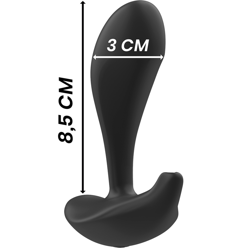 BLACK&amp;SILVER - DWAYNE SILICONE PLUG ANAL TÉLÉCOMMANDE