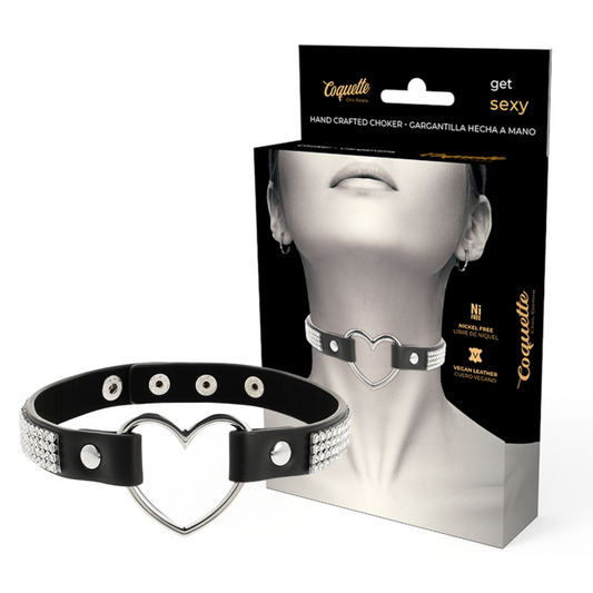 COQUETTE CHIC DESIRE - RAS DE COU COEUR EN CUIR VEGAN