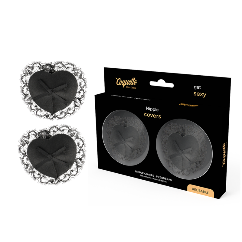 COQUETTE CHIC DESIRE - CACHE TÉTONS EN DENTELLE NOIRE