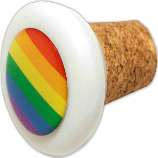 PRIDE - ROUND CERAMIC CORK PLUG WITH LGBT FLAG