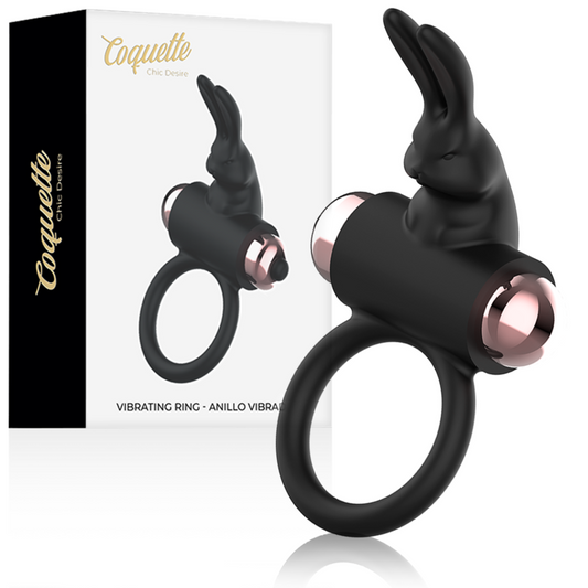 COQUETTE CHIC DESIRE - COCK RING ANNEAU VIBRANT NOIR / OR