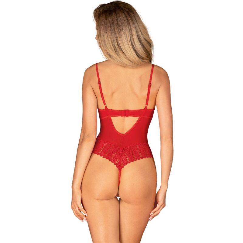 OBSESSIVE - TEDDY SANS ENTREJAMBE INGRIDIA ROUGE XS/S