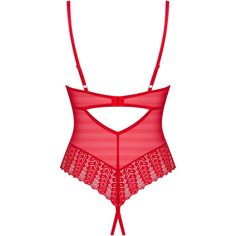 OBSESSIVE - TEDDY SANS ENTREJAMBE INGRIDIA ROUGE XS/S