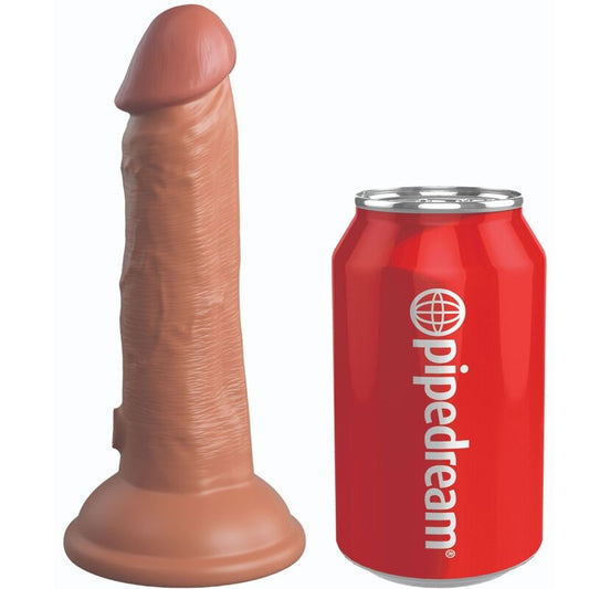 KING COCK - DILDO VIBRANT ET SILICONE RÉALISTE ELITE 15,2 CM CARAMEL