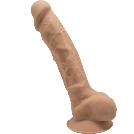 SILEXD - MODÈLE 1 PÉNIS RÉALISTE SILICONE PREMIUM SILEXPAN CARAMEL 23 CM