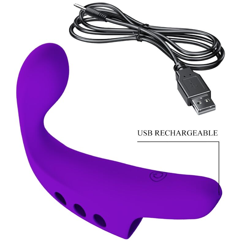 PRETTY LOVE - GORGON VIBRATEUR DE DOIGT RECHARGEABLE VIOLET