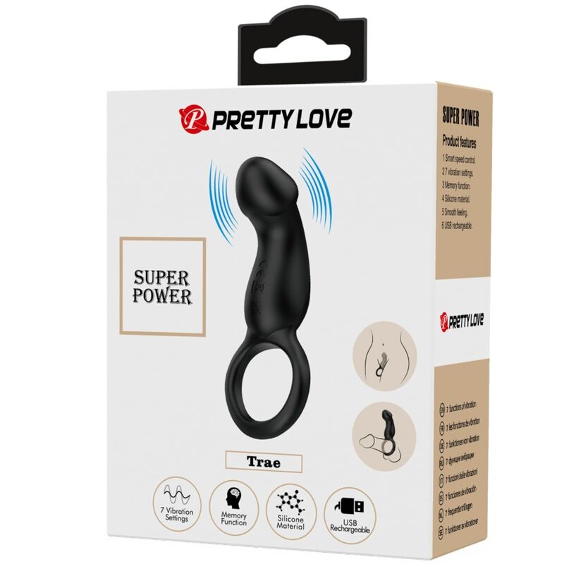 PRETTY LOVE - LIVRÉ AVEC ANNEAU VIBRANT AVEC STIMULATEUR NOIR