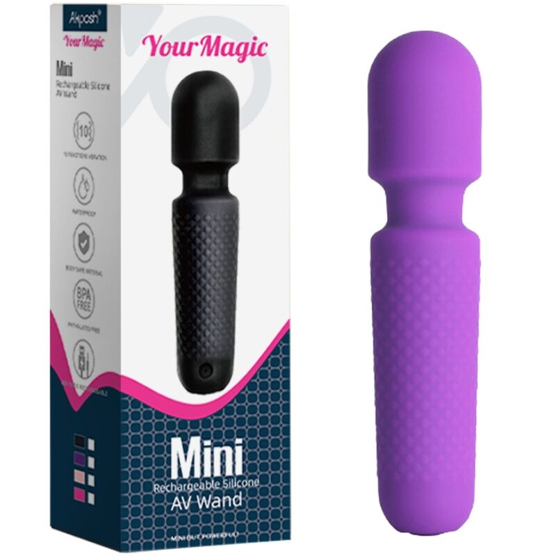 ARMONY - YOUR MAGIC RECHARGEABLE MASSAGER &amp; VIBRATOR 10 VIBRATIONS SILICONE PURPLE