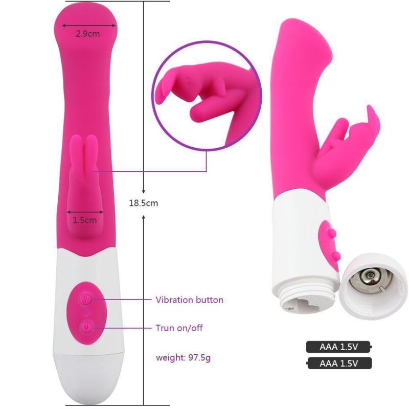 ARMONY - RABBIT VIBRATOR &amp; G-SPOT STIMULATOR 10 SPEEDS PINK