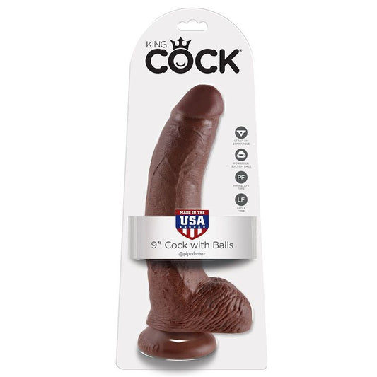 KING COCK - 9 PÉNIS RÉALISTES MARRON 22,9 CM