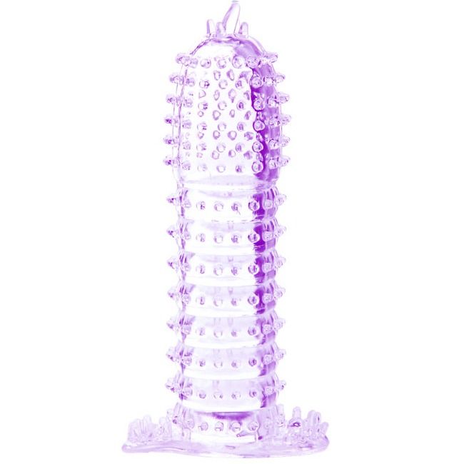 BAILE - MANCHON PÉNIS À POINTS STIMULANTS VIOLET 14 CM
